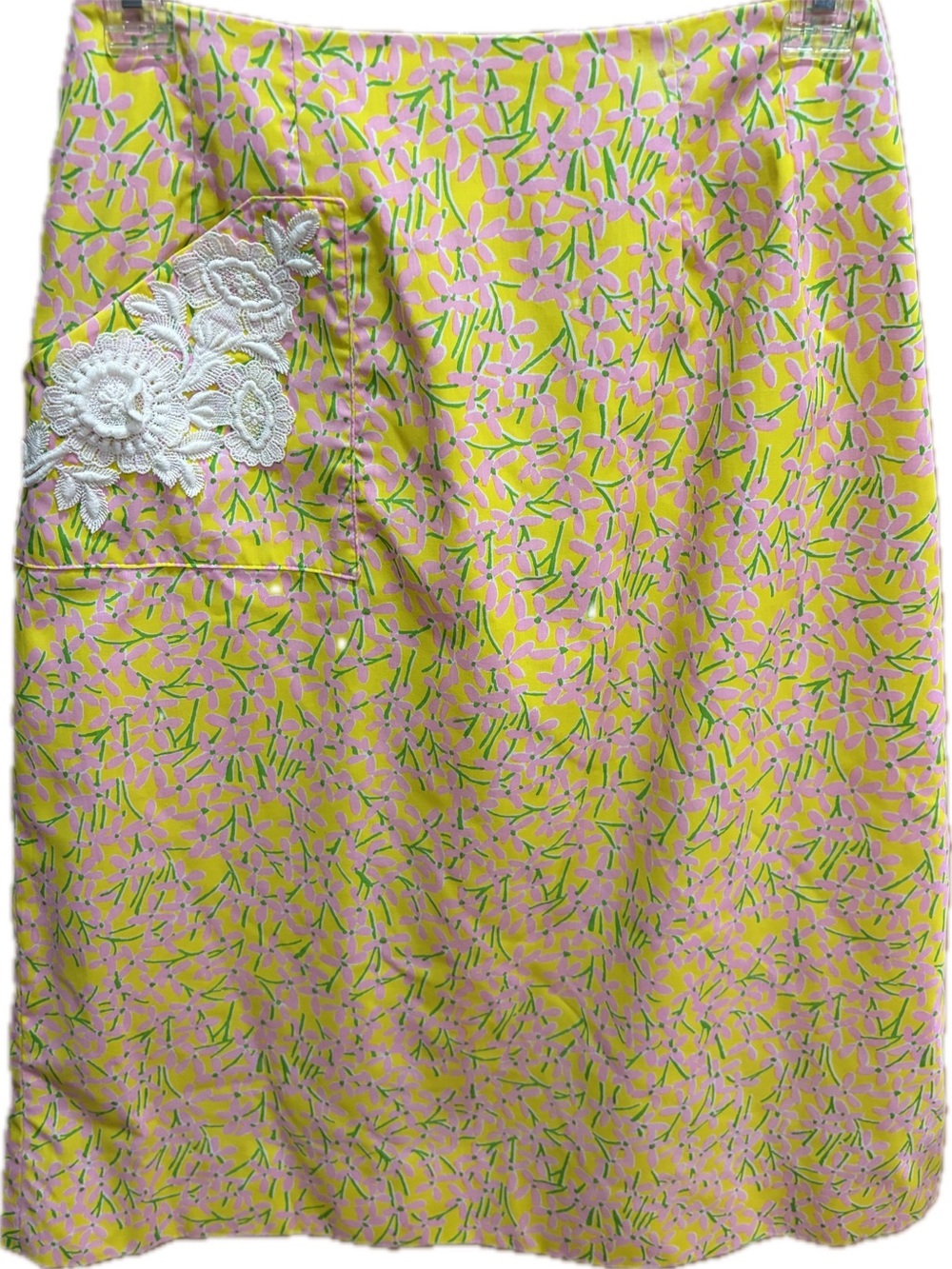 Vintage 60’s-70’s The Lilly Lilly Pulitzer Floral Patch-Pocket Pencil Skirt